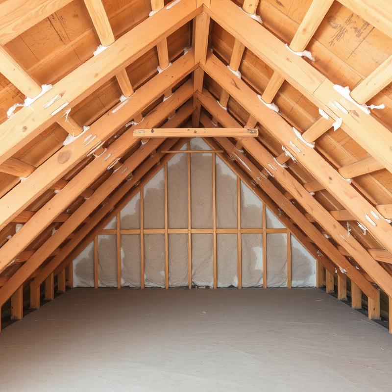 Unfinished raw attic before renovation